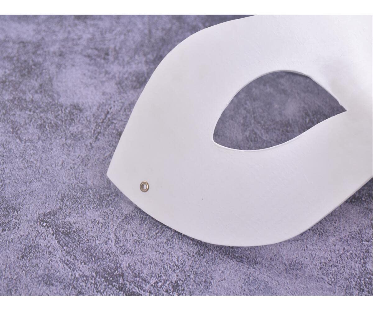 RUSVNO 20 Pieces Paper Mache Art Masks DIY Blank Paintable Paper Mask White Masquerade Masks
