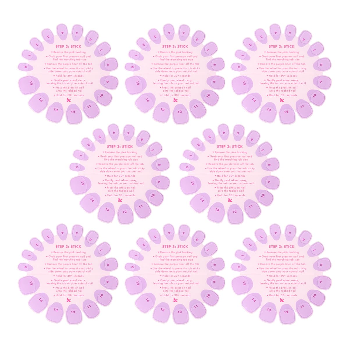 Super Stick Mani Adhesive Tabs Set | No Glue Needed | Use with Olive & June Press-On Nails | Non-Toxic Tabs | Easy On-Off, Non-Damaging | Realest Look | 7-Day Wear