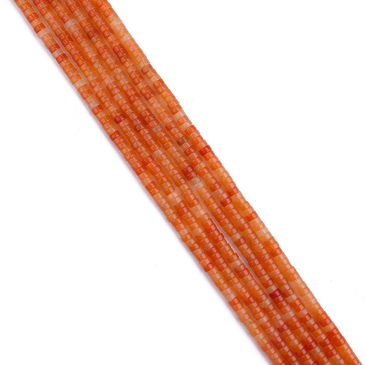 BEADIA Natural Red Agate Spacer Beads Caps Loose Semi Gemstone for Beading Jewelry Making 4mmx2mm 38cm