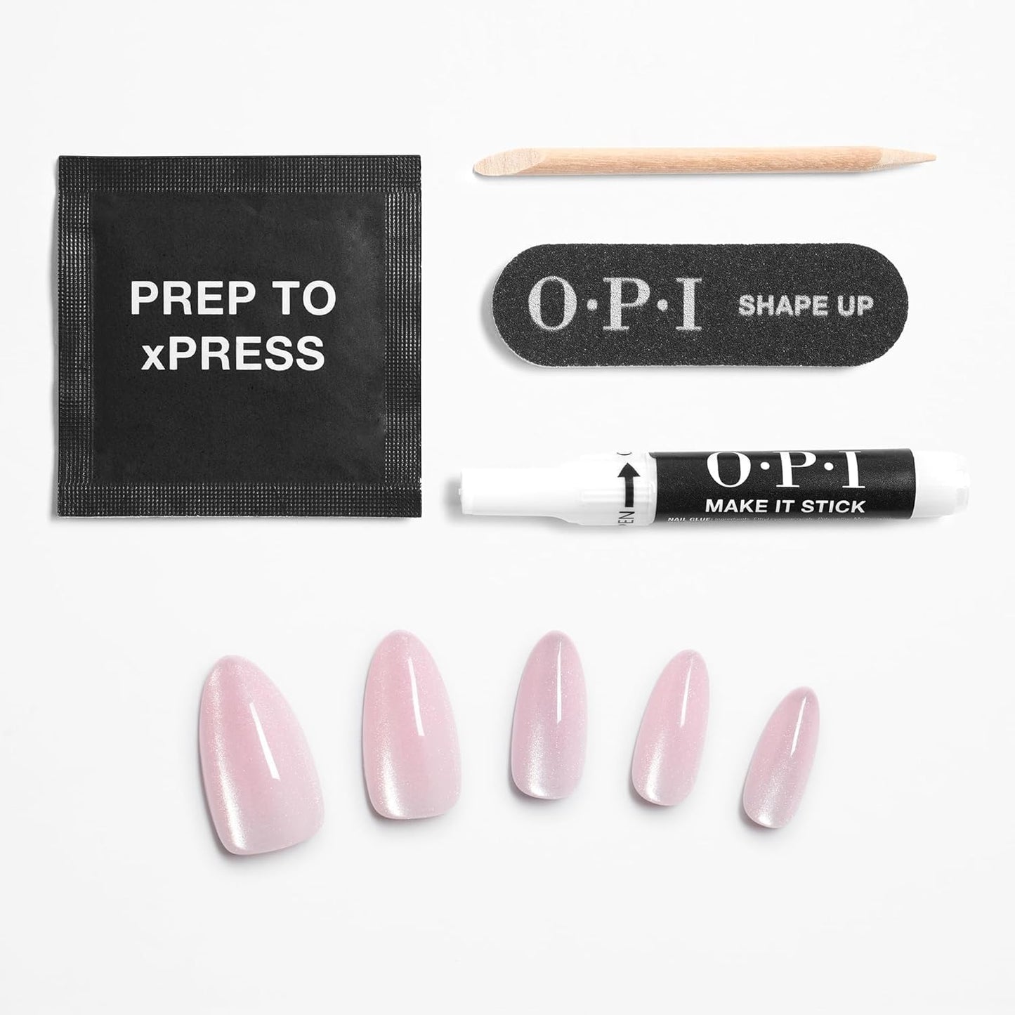 OPI xPRESS/ON Editor in Chic | Velvet Pink Long Almond Press On Nails | With Nail Glue | Long Lasting, Reusable, Non-damaging