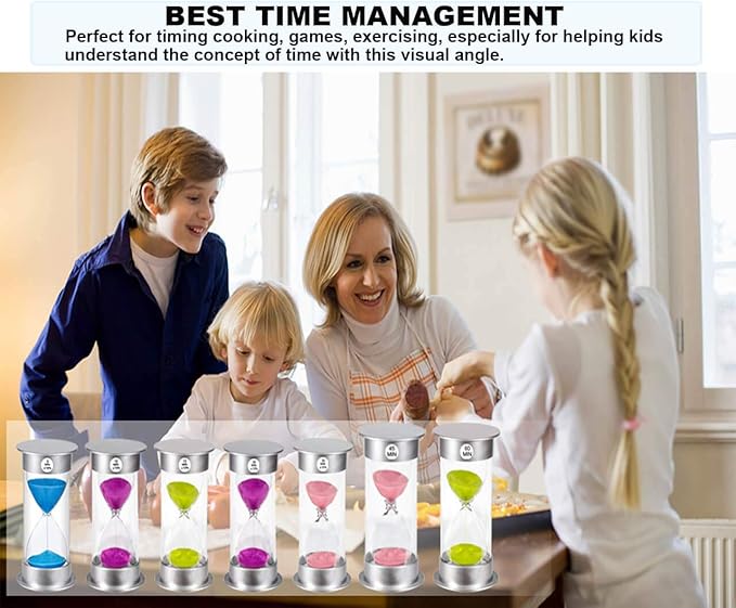 SuLiao 2 Minute Colorful Hourglass Timer - Large Sand Watch for Kids, Games, Classroom, Toothbrush Timer (Blue Sand)