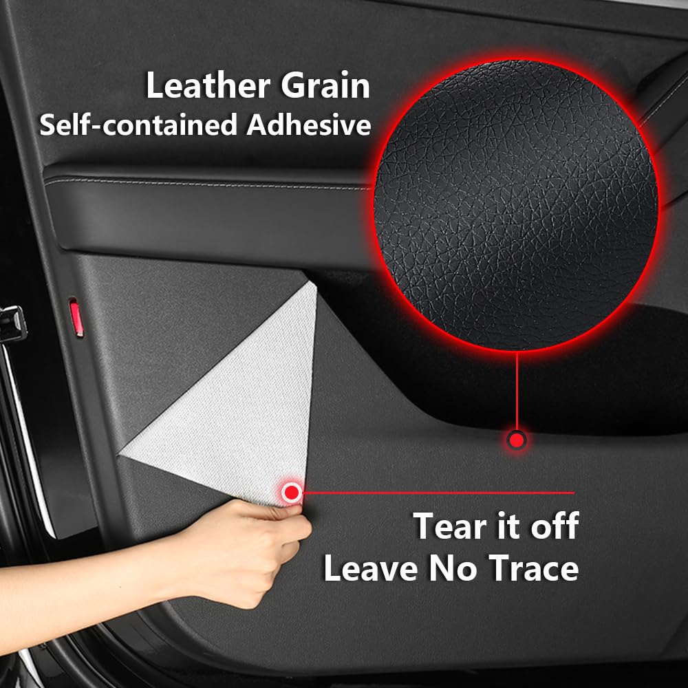 LUNQIN Car Door Anti Kick Pad for Toyota RAV4 2026 Accessories RAV 4 Protector Mat Dirty Collision Stickers Inner Decorative Protection