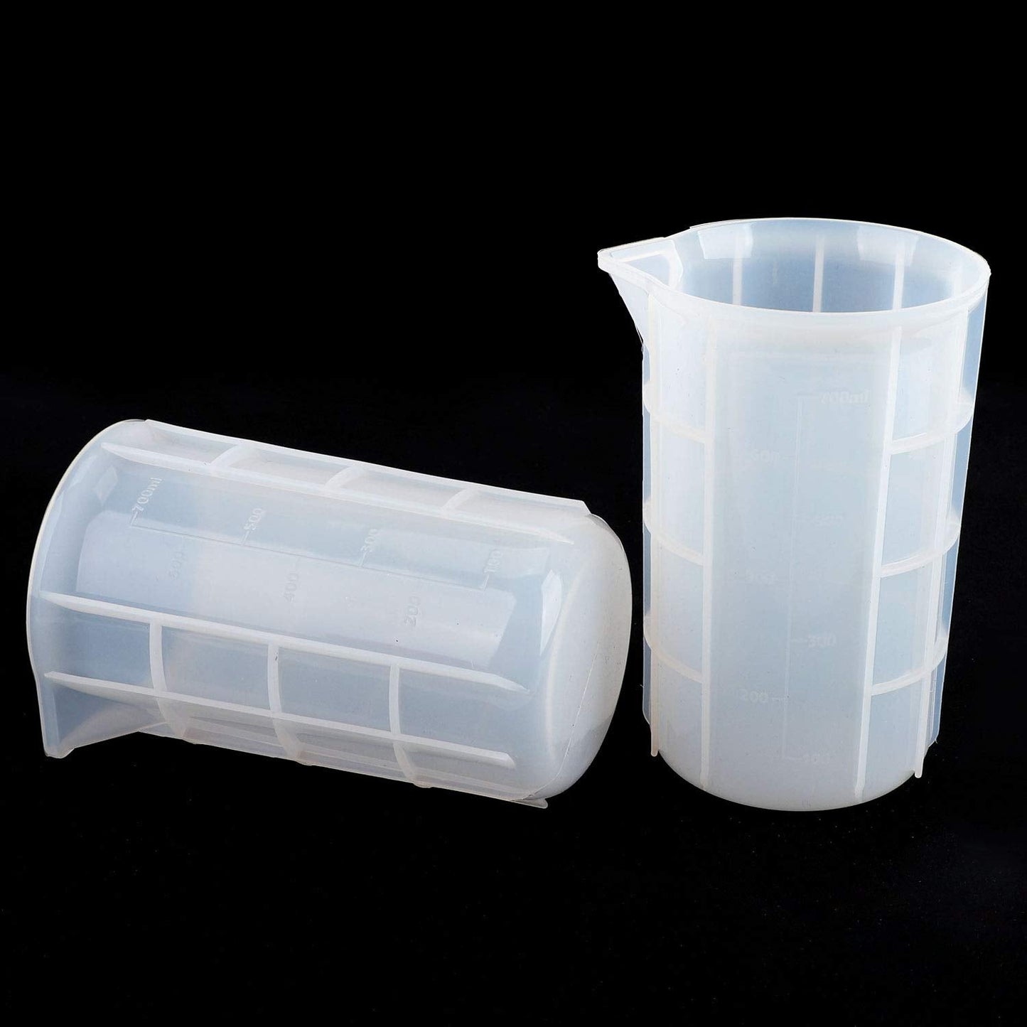 Gartful 700ml Extra Large Silicone Measuring Cups, Resin Mixing Cups for Epoxy, Jewelry Casting Molds, Acrylic Paint Pouring, Nonstick Reusable Craft Measuring Cups, 23 oz, Set of 2