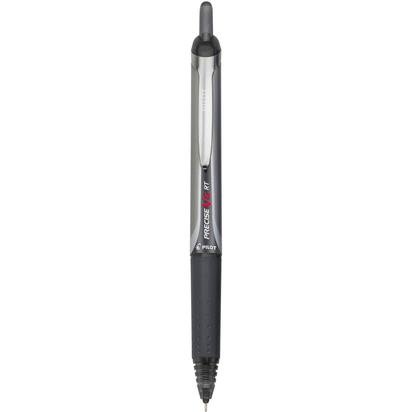 Pilot Precise V5 RT Refillable & Retractable Rollerball Pens, Extra Fine Point Pens 0.5 mm, Black, Pack of 6 - Ideal for School, Journaling & Office Writing