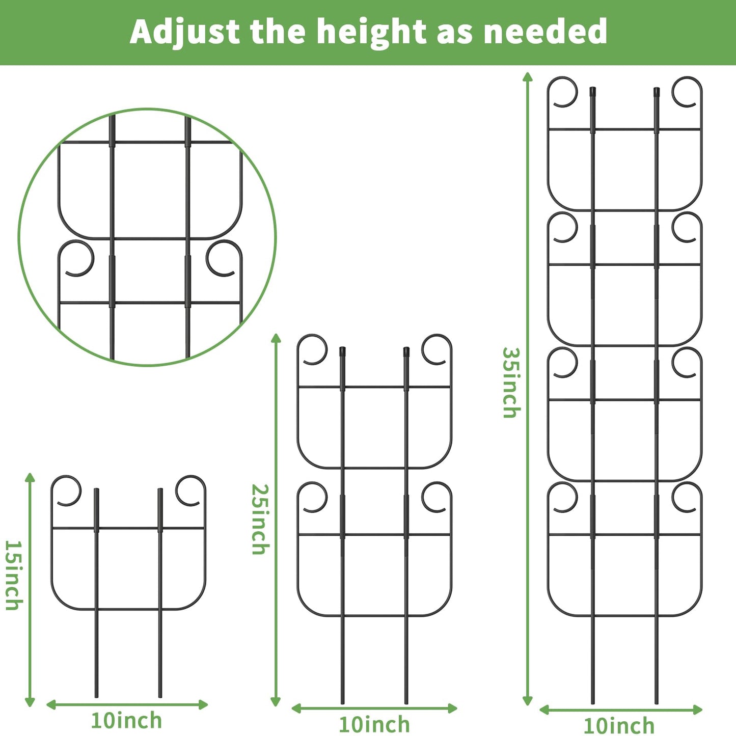4 Pack Trellis for Climbing Plants Indoor, Expandable Small Metal Trellis for Potted Plants, Flowers Vine Ivy, Sturdy Houseplant Pothos Plant Climber Support