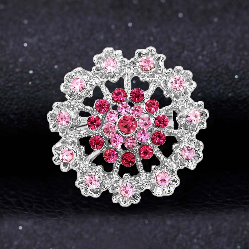 Ezing 12pcs Lot Crystal Brooch for Wedding Bouquet (G)