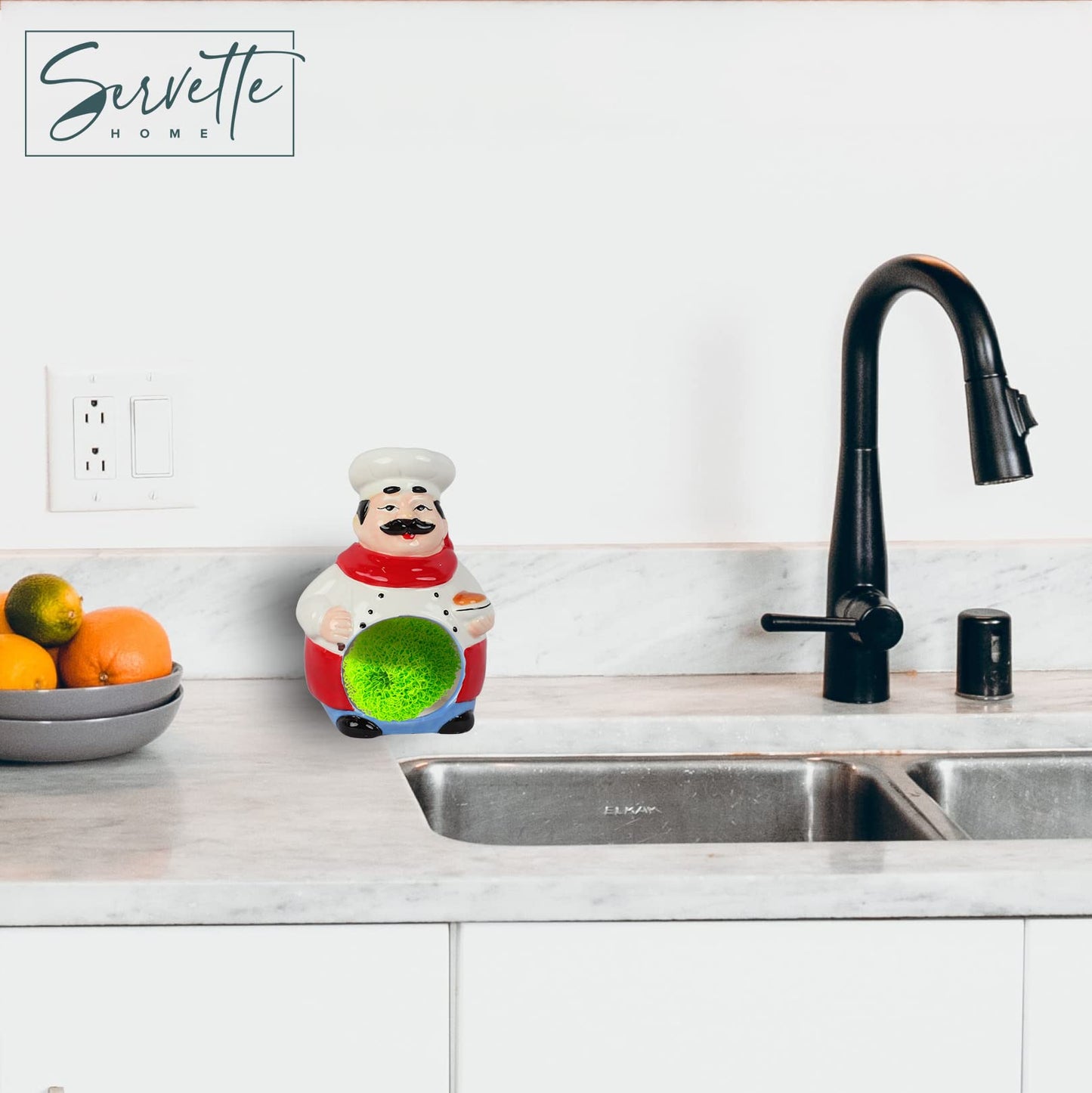 Cute Sponge Holder for Home Décor Fat Chef Sponge Holder
