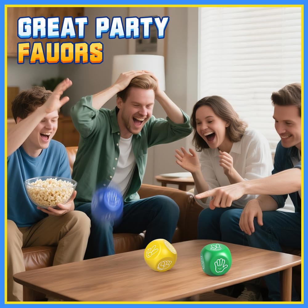 Cybemaga 3 Pcs Foam Squeeze Dice Cube for Kids Adults, Portable Soft Slow PU Dice with 6 Sided for Finger-guessing Game, Perfect Prize Gift for Birthday Christmas Party