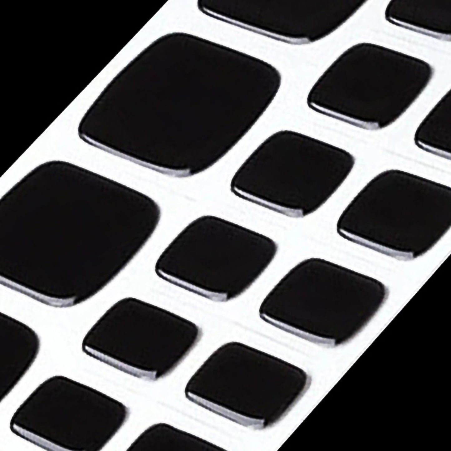 SILPECWEE Semi Cured Gel Nail Strips, Toenails Stickers Full Nail Wraps UV Light Required, Salon Quality, Easy to Apply & Remove, Toenail Strips for Women Girl (Midnight Black - 32PCS)