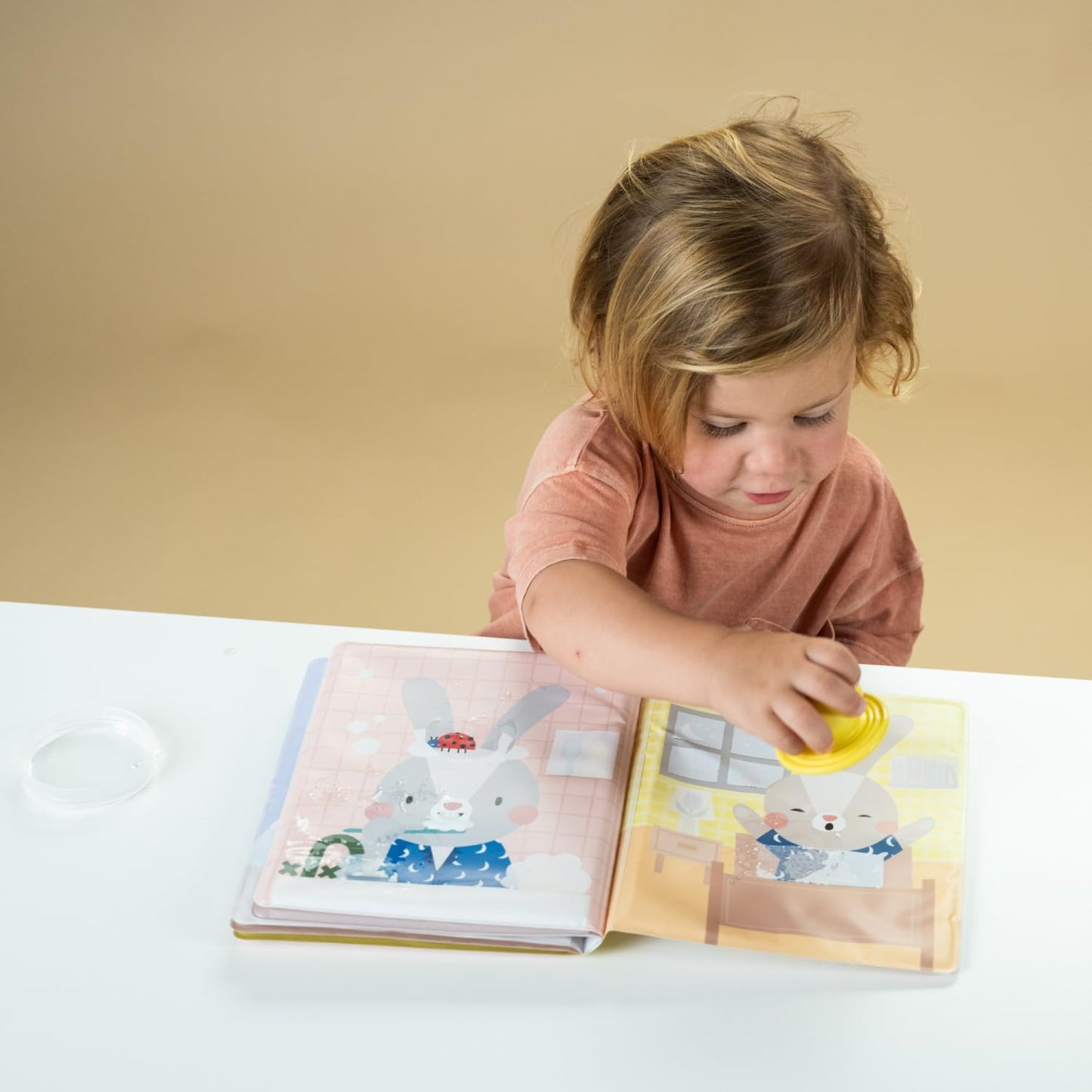 Taf Toys water reveal pad with Magic Stamp Interactive Reusable Water-Reveal Activity book for Toddlers 18 month, Non-Toxic & Quick-Drying Baby water magic for Toddler and Infants, Perfect Shower Gift
