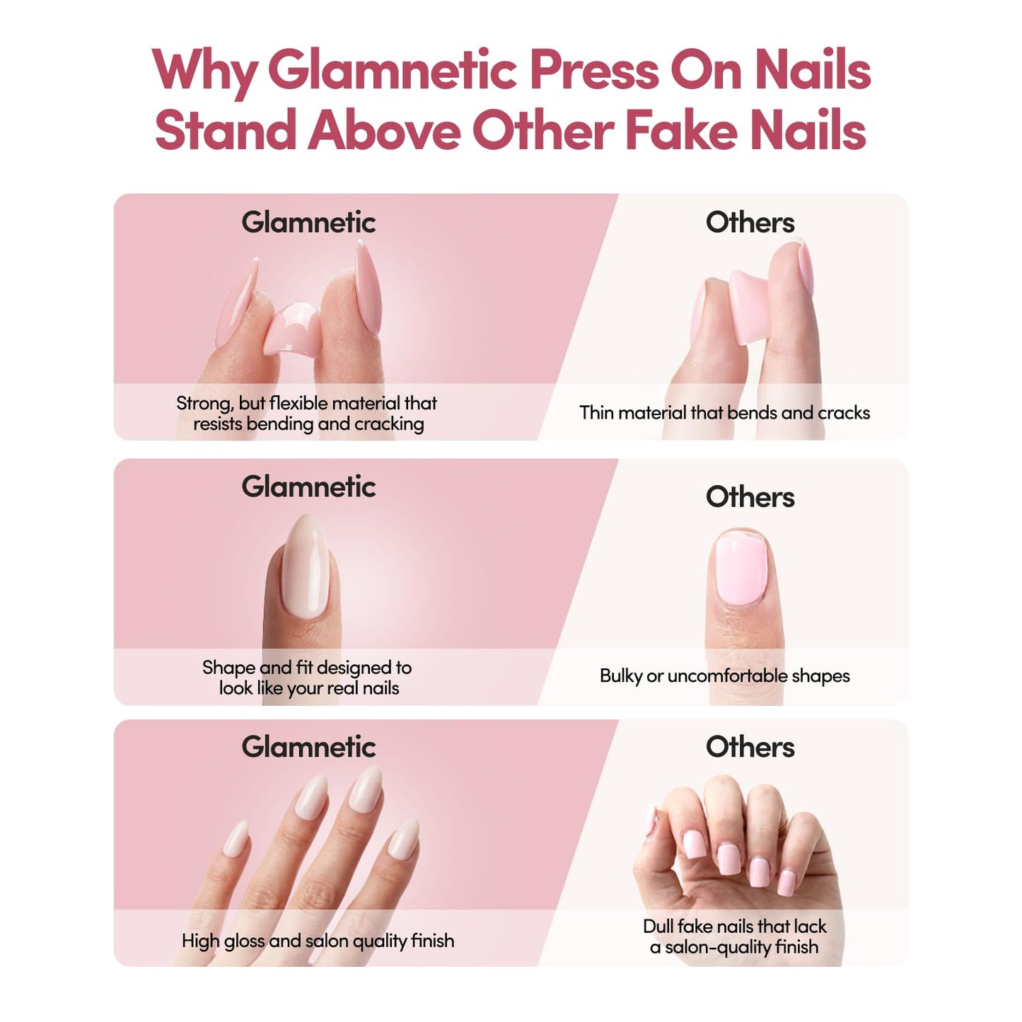 Glamnetic Press On Nails - Short Squoval Fake Nails with French Tips & Lemons | Salon Quality Summer Nails | Limonata |15 Sizes - 30 Nail Kit with Glue