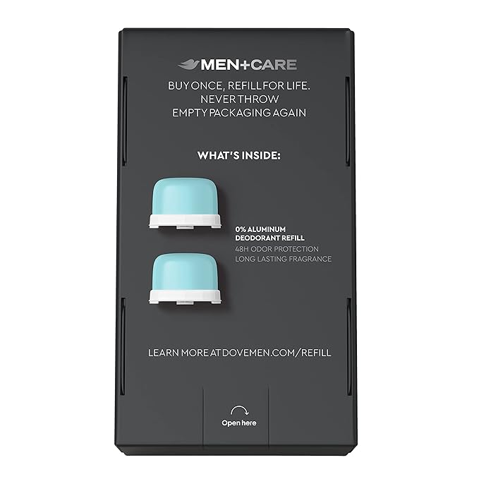 Dove Men+Care Deodorant Refill 0 percent Aluminum Clean Touch Aluminum Free Deodorant 1.13 Ounce (Pack of 2)