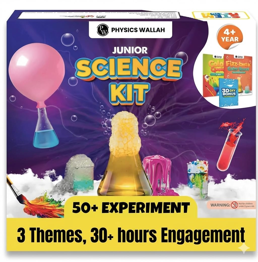 Junior Science Kit for Kids Age 4-14 | 50+ Stem Science Experiments | Educational Toy for Boys and Girls | Birthday Gift for Smart Kids- Curious Junior