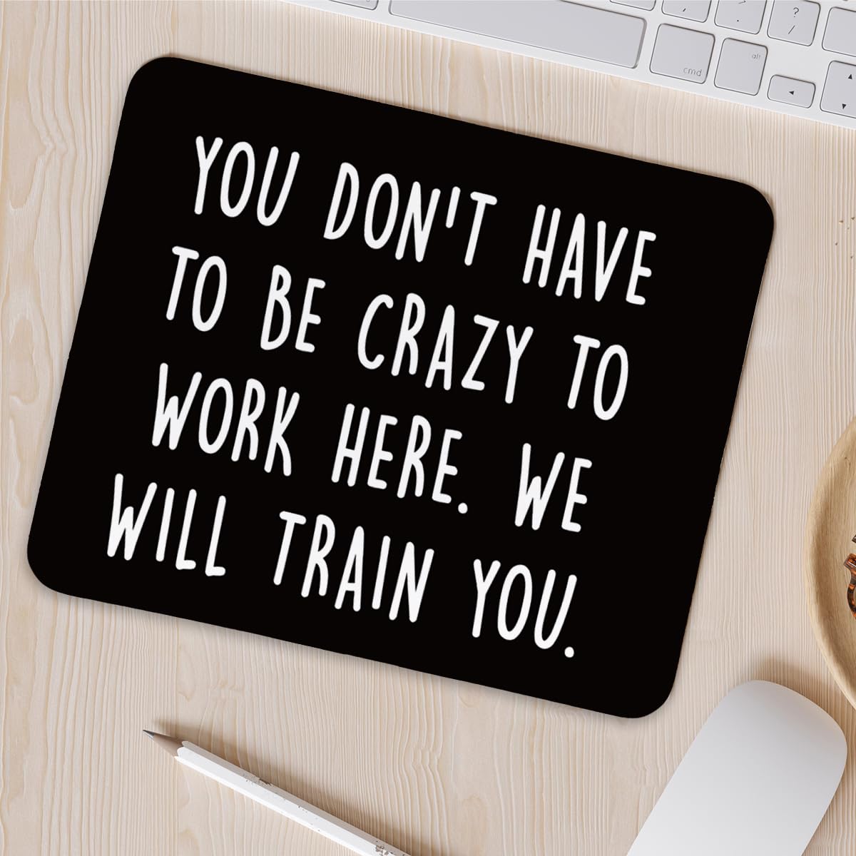 KDHTY Welcome Gifts for New Employees,Funny Employee Mouse Pad,Funny Desk Accessories for Work,Funny Sarcastic Mouse Pad Gift for Gaming Office Laptop,Non-Slip Rubber Base Mousepad 9.5x7.9 inches