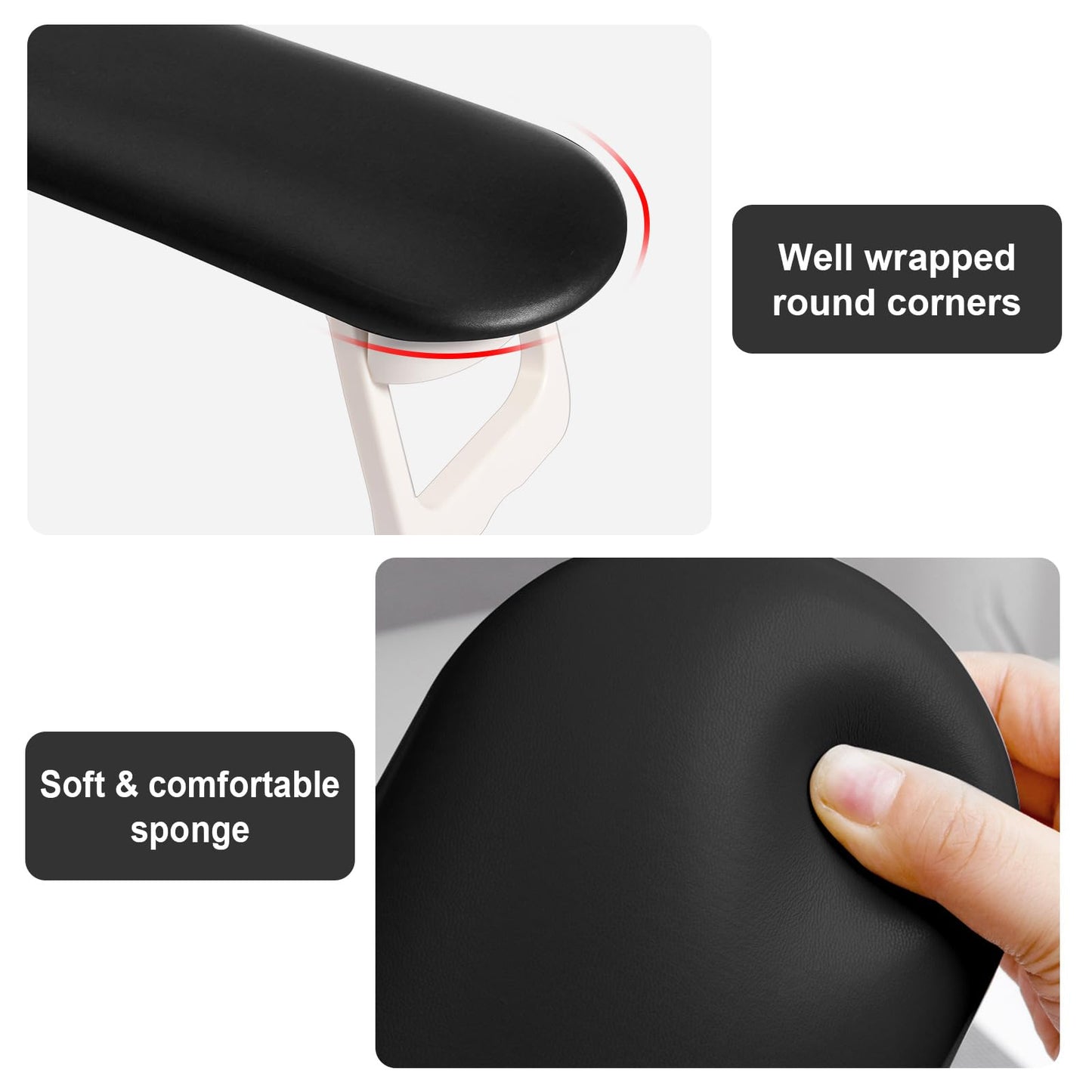Diesisa Nail Arm Rest, Foldable PU Leather Nail Hand Rest For Nails Tech with Soft Table Mat, Soft Hand Rest for Acrylic Nails/Nail Hand Pillow for Manicure Salon Use-black