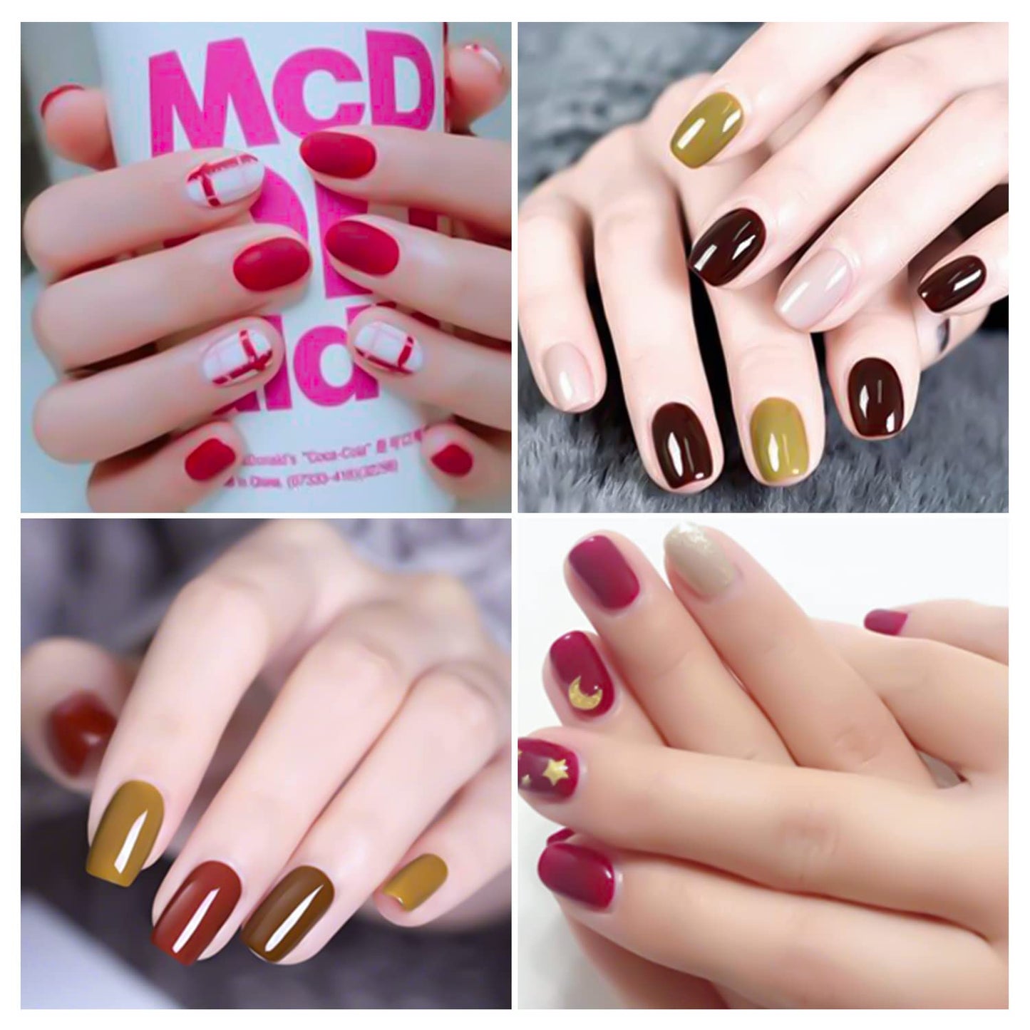 DANNEASY 24 Sheets Plaid Nail Polish Strips Full Nail Wraps Self Adhesive Gel Strips Nail Polish Stickers for Women Girl Nail Accessories with File, Cuticle Stick