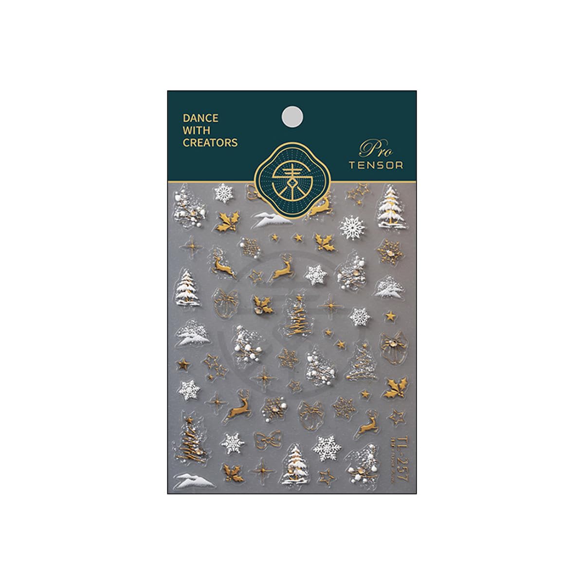 5D Embossed Chirstmas Nail Art Stickers 2 Sheets Xmas Tree Snowflakes Nail Decal Self Adhesive Pegatinas Uñas for Women Nail Supplies Art Design Stickers