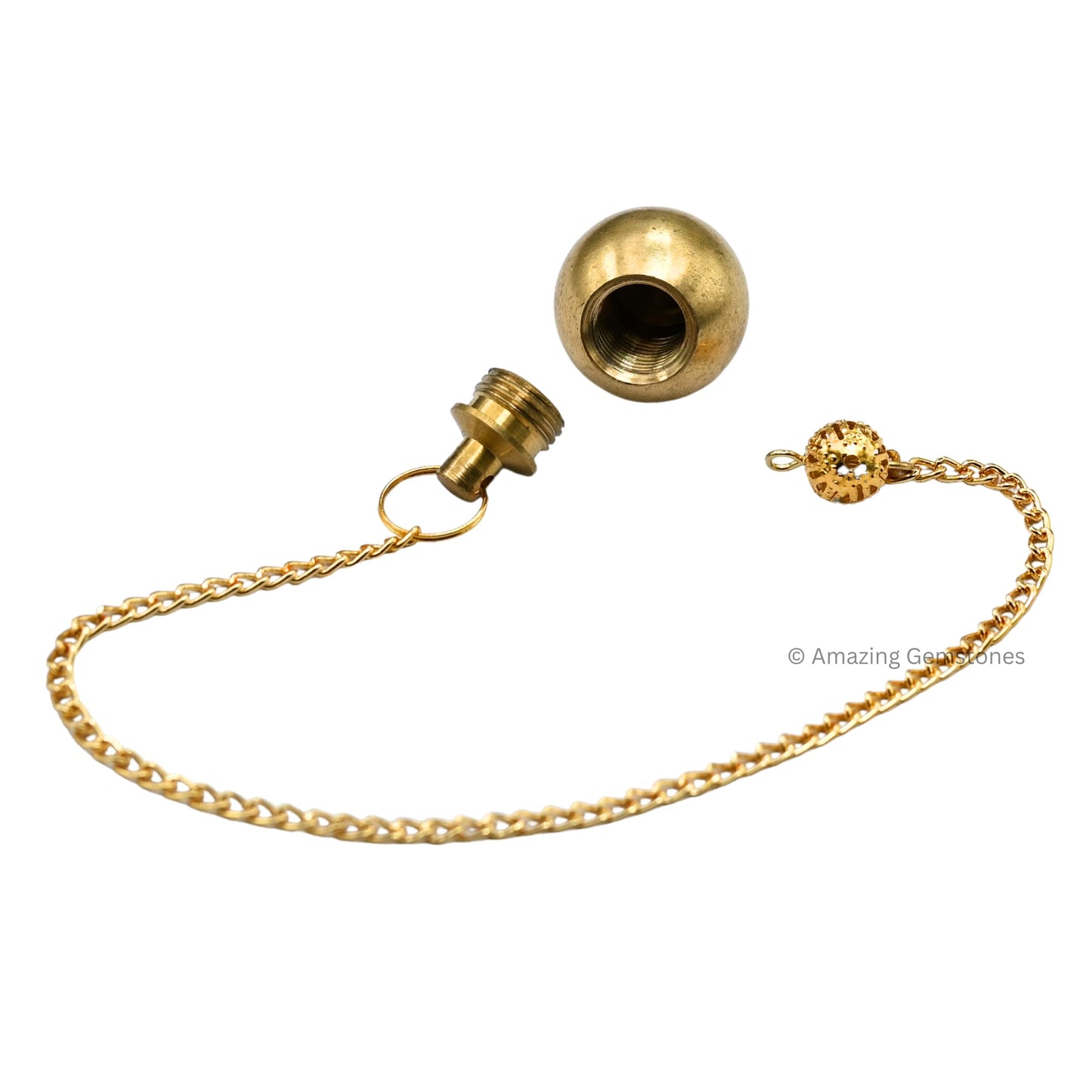 Amazing Gemstone Healing Metal Pendulums for Divination, Gold Openable Ball Steel Copper Pendulum High Energy Pendulo de Bronce Pendulos de Mesa MP97