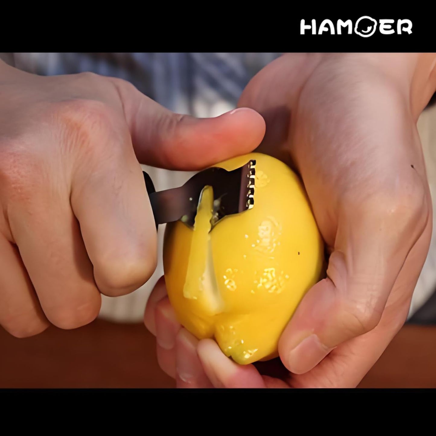 HAMOER Lemon Zester Grater Channel Knife Handheld for Bar Kitchen full Stainless Steel tool set