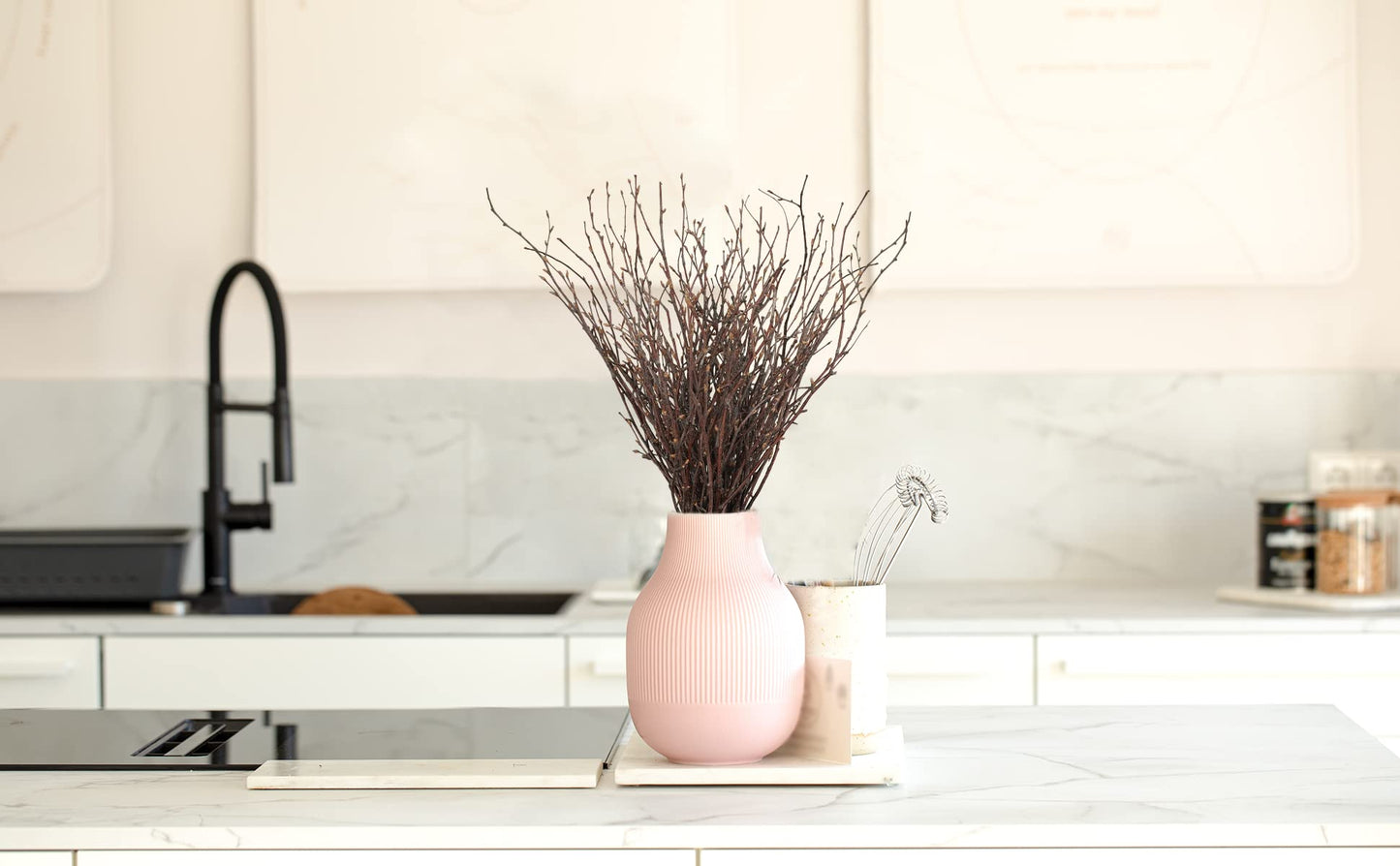 Uieke 100PCS Natural Dried Birch Twigs - 17 Inch Dried Plants Decorative Branches for DIY Crafts, Sticks for Vases Wedding Arrangements Home Wreath Decor