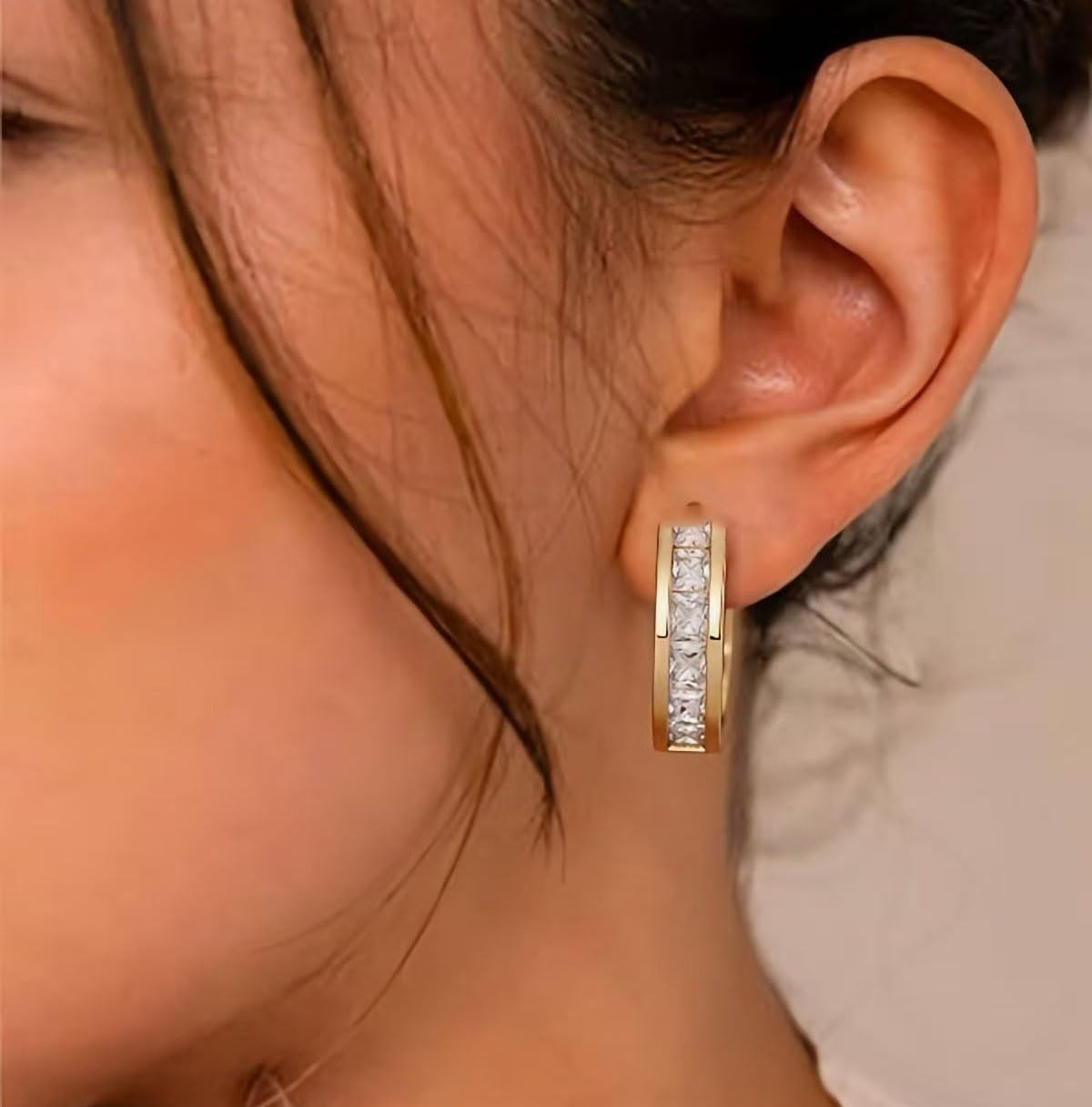 Histone Lymphatic Earring For Women, Lovefinity™ Honorable Joy Halolux Lymphvity Magnetotherapy Germanium Earrings Hoop Jewelry Gifts (Silver+Silver)