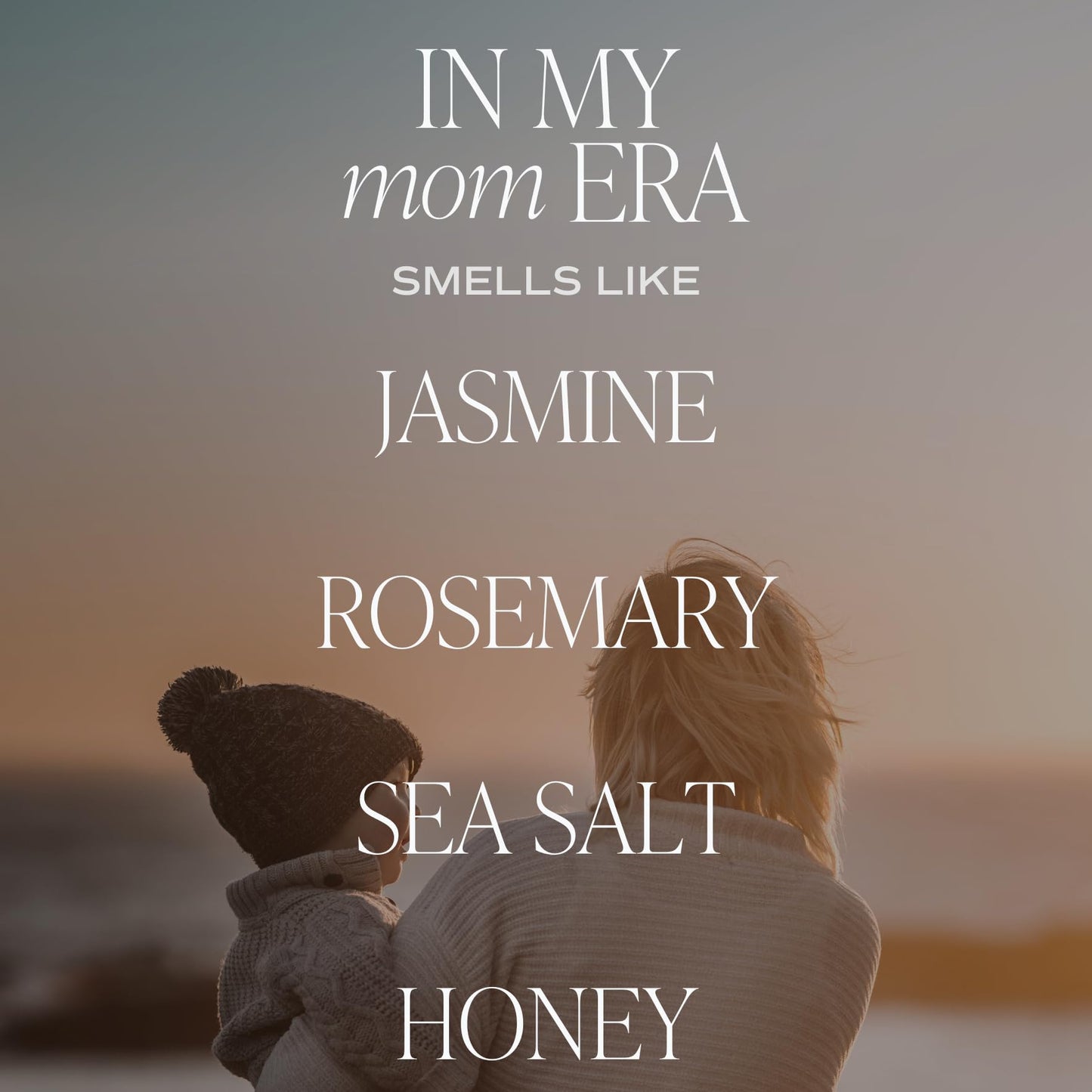 Sweet Water Decor in My Mom Era Candle - Jasmine, Rosemary, Sea Salt, and Honey Scented Candle - 9 oz Soy Candle in Clear Jar with 40+ Hours Burn Time - Mother's Day Gifts for Mom