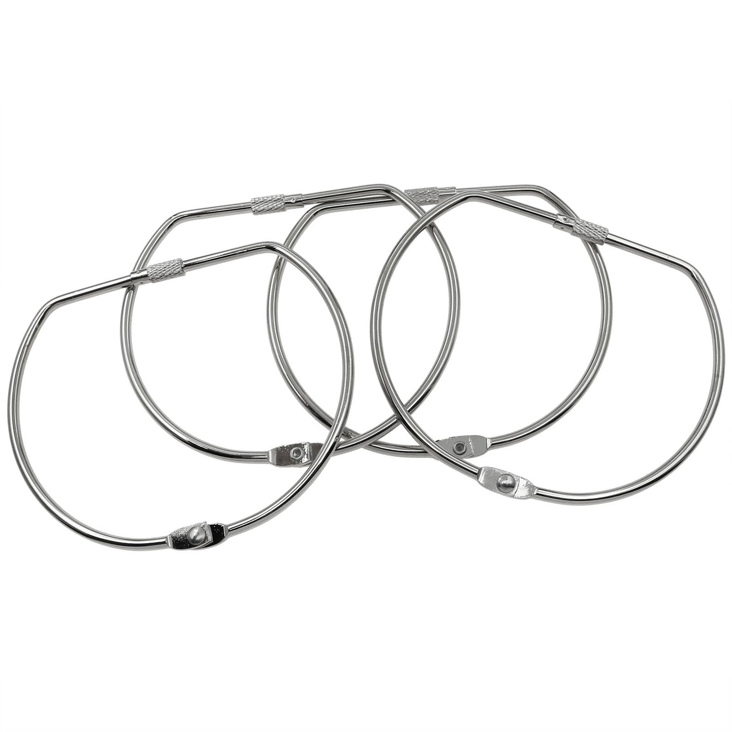 safycaby 4 PCS Washi Tape Storage Ring D Shape and Paper Tape/Key Storage Ring Silver Binding Rings for DIY Decorating and Paper Finishing (8inch)