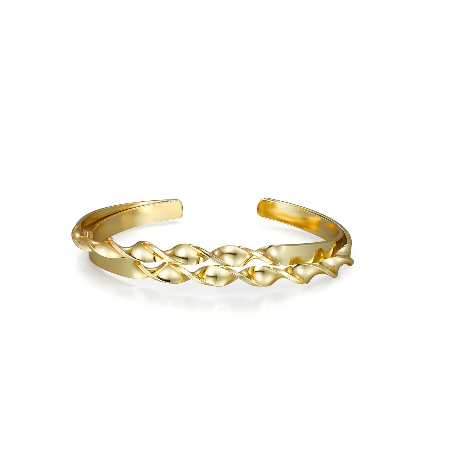 SHINYTE CATALINE Valentine's Day Gift Ideas 14K Gold Plated Chunky Cuff Bracelet For Women,Adjustable Bendable Cuff Bracelets Boho Bangle,Gift for Girlfriend Wife