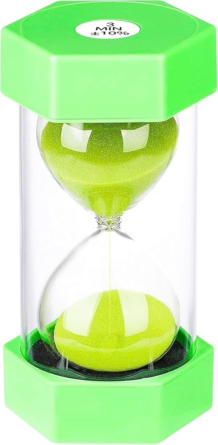 Hourglass Timer Sand Clock 1 Minute: Colorful Sand Timer 1 Minute, Small Green Sand Watch one Minute, Plastic Hour Glass Sandglass Timer for Kids, Games, Classroom, Kitchen, Decorative