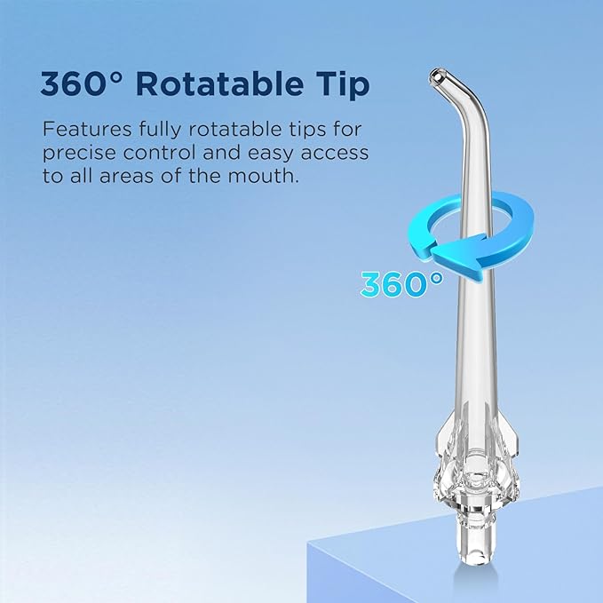 Upgraded Replacement Heads for Aquasonic Aqua/Icon Water Flosser | 6 Classic Jet Tips + Travel-Ready Storage Case Bundle | Compatible with Aqua Flosser & Icon Models