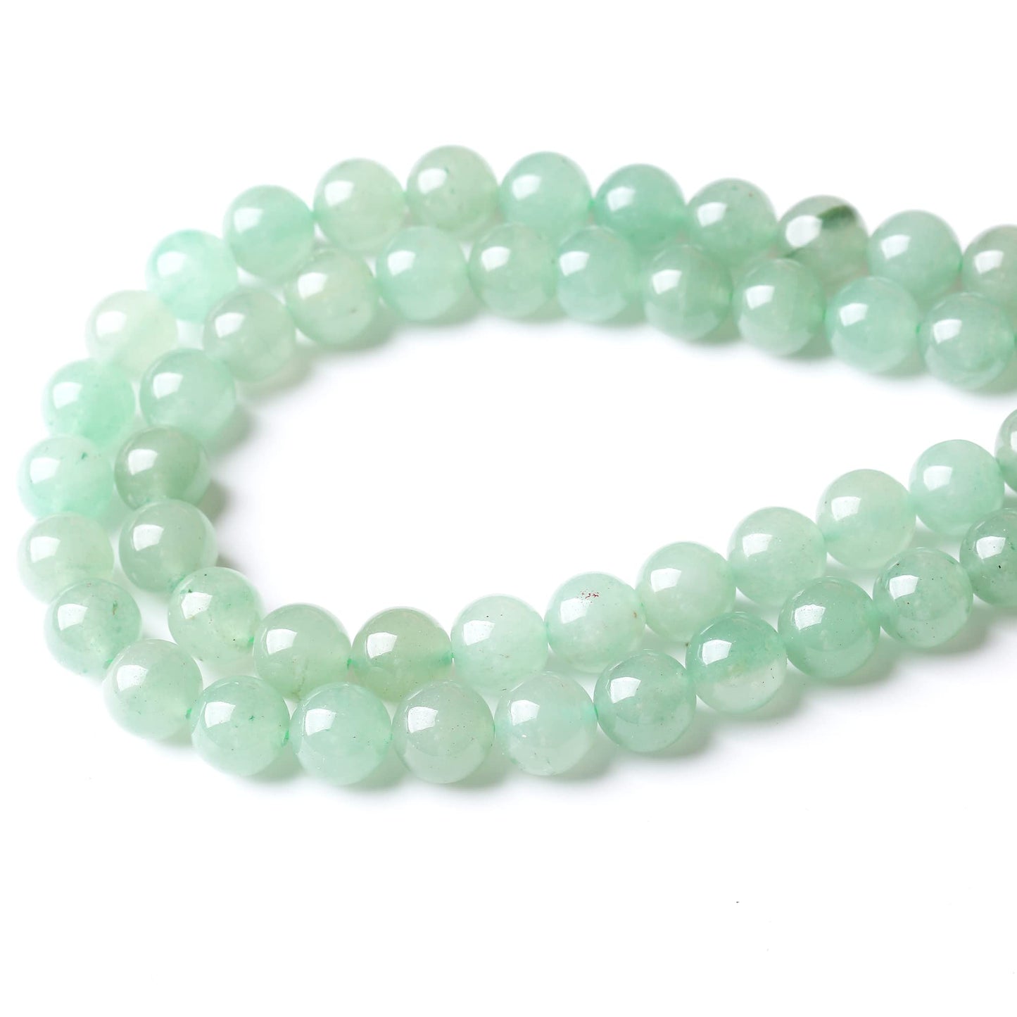 10MM Green Aventurine Round Loose Beads Natural Gem Beads Crystal Energy Stone Beads for Jewelry Making DIY Bracelet Necklace