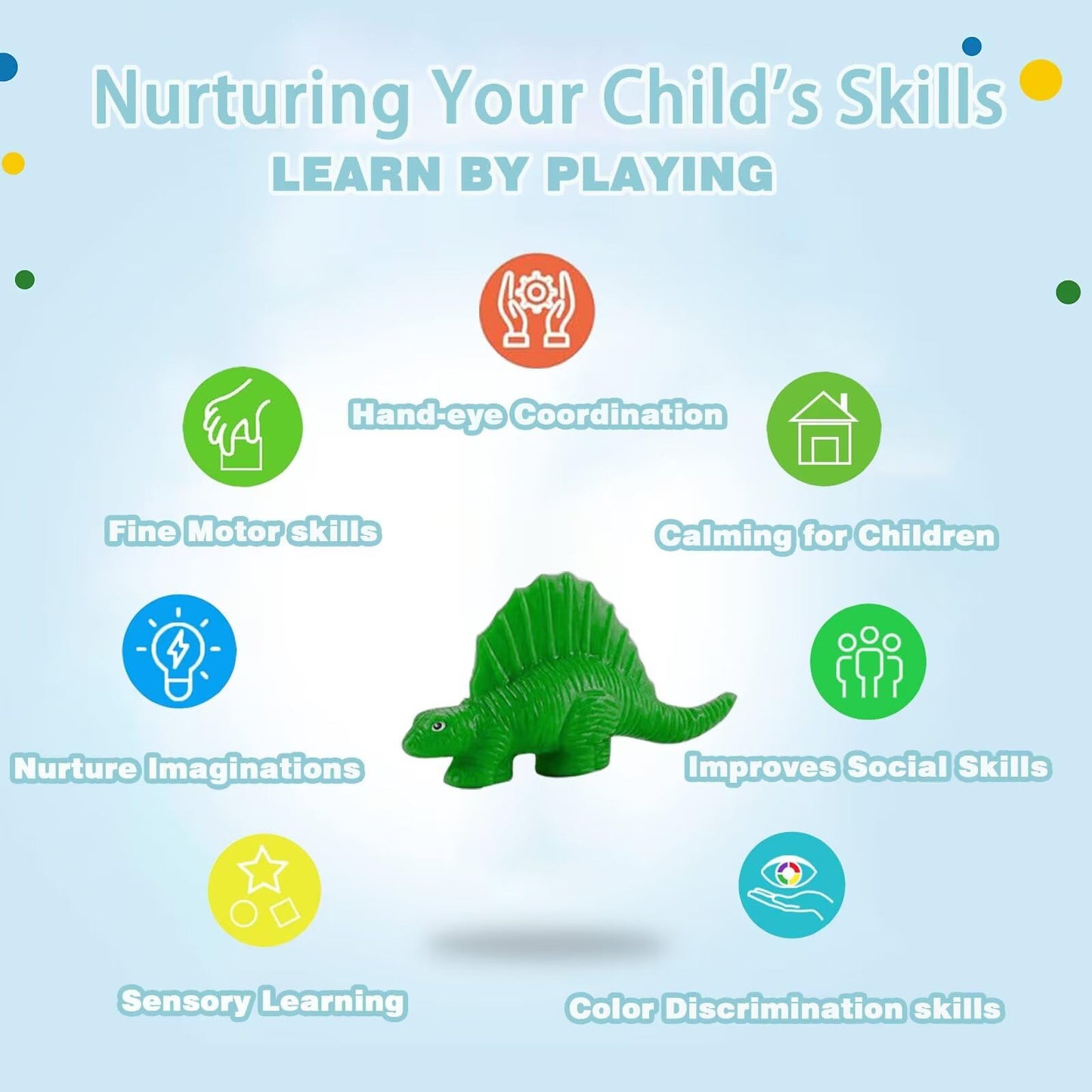 Yiklucg Unleash Creativity with 12 Unique Dino and Animal Molds Dough Toys Dough Accessories Set Whit 10 .Ideal as a Gift for Kids Aged 3-4-8 Years
