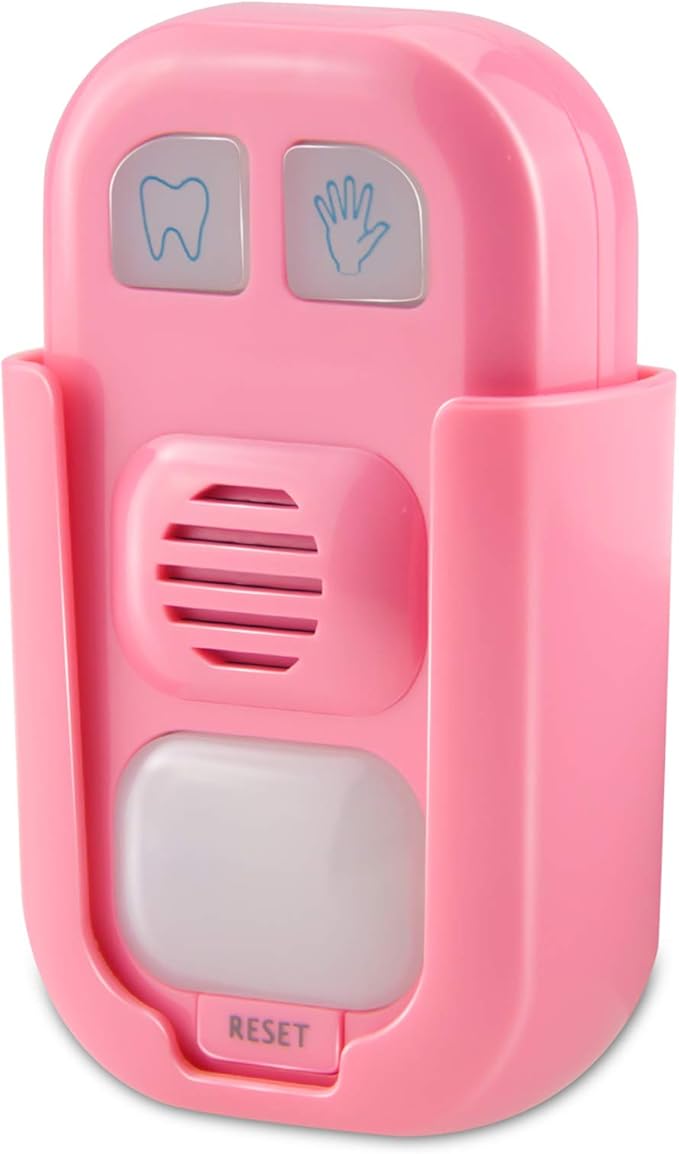 BIGMONAT Hand Washing and Musical Teeth Brushing Timer for Kids, Boy and Girl, Stick on Bathroom Timer for Children Training Coach, AAA Battery Operated, 12 Songs, Sound Volume Adjustable