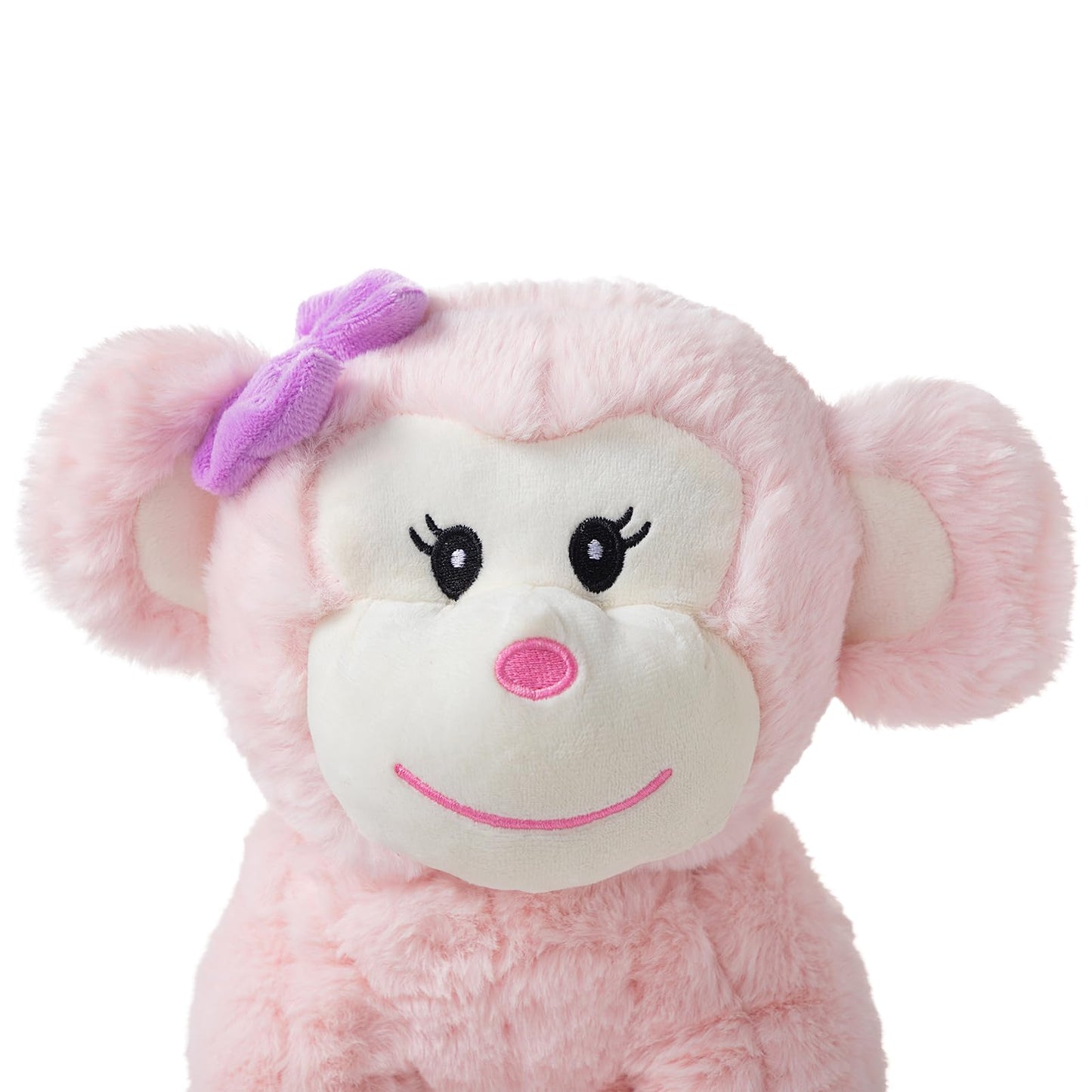 HollyHOME Monkey Stuffed Animal Cute Plush Monkey Toy Birthday for Girls 12 inch Pink