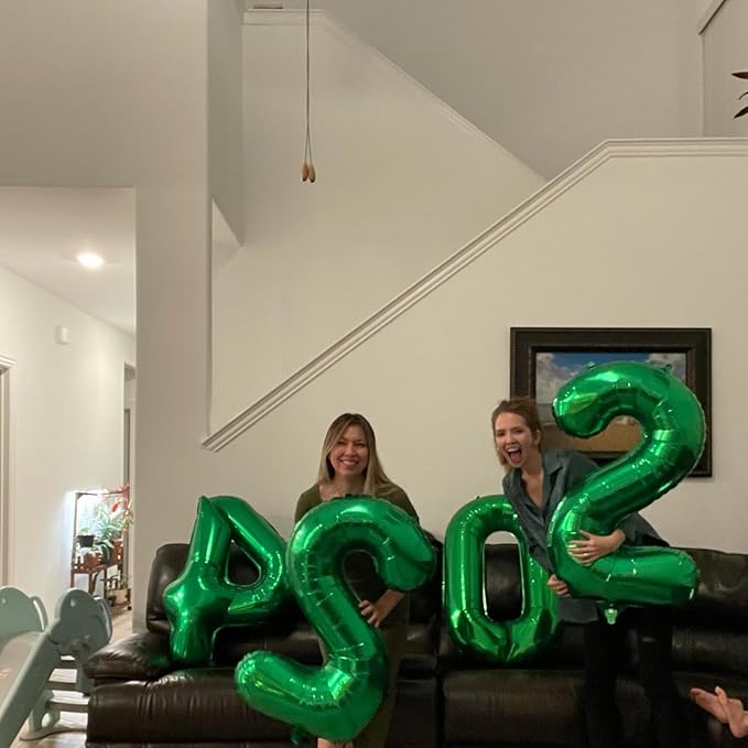 Dark Green Number 21 Balloon 40 Inch, 21st Birthday Party Decorations for Children, Giant 21 Foil Balloon for Party Supplies
