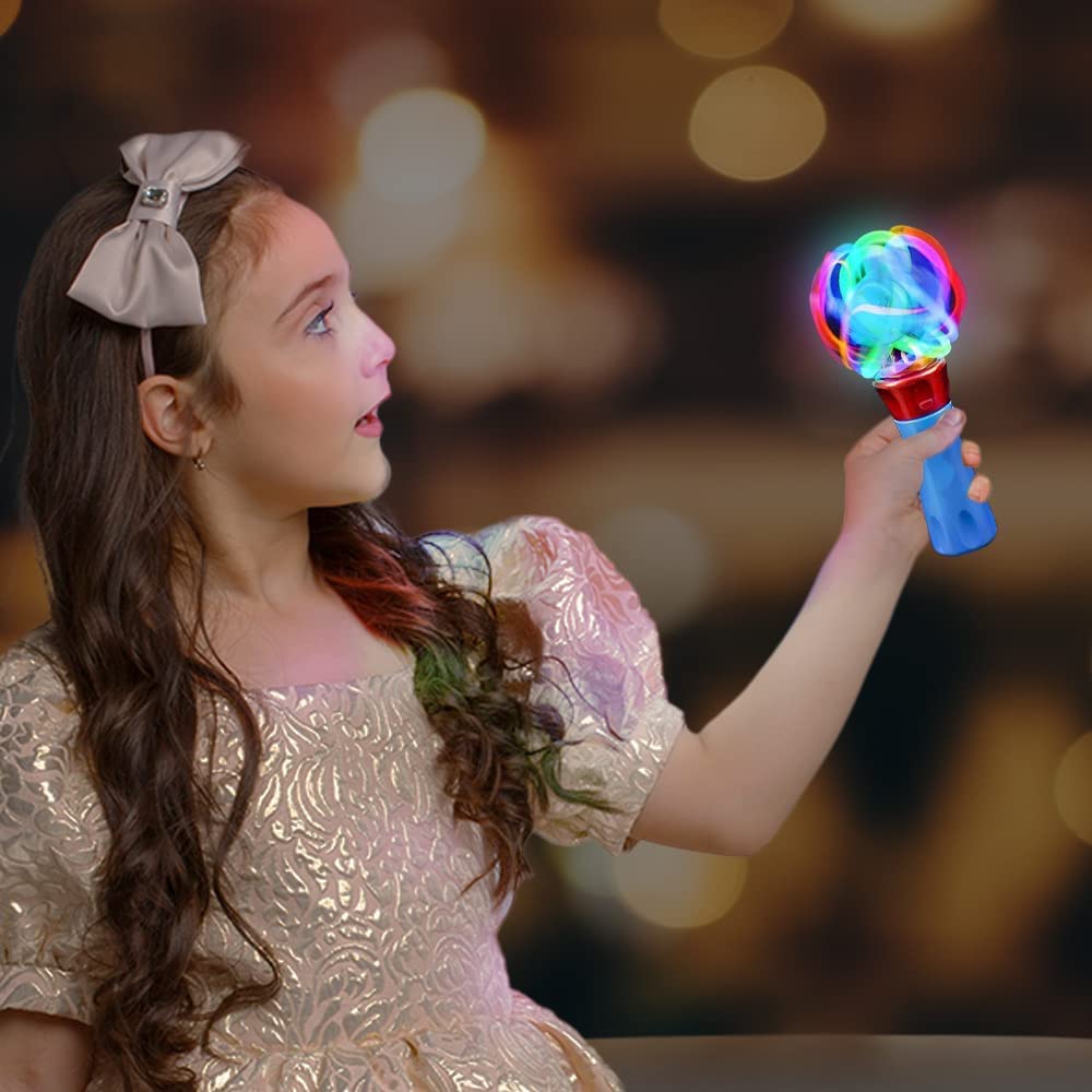 ArtCreativity Light Up Orbiter And Wand, Flashing LED Wands for Boys and Girls with Thrilling Colors, Batteries Included