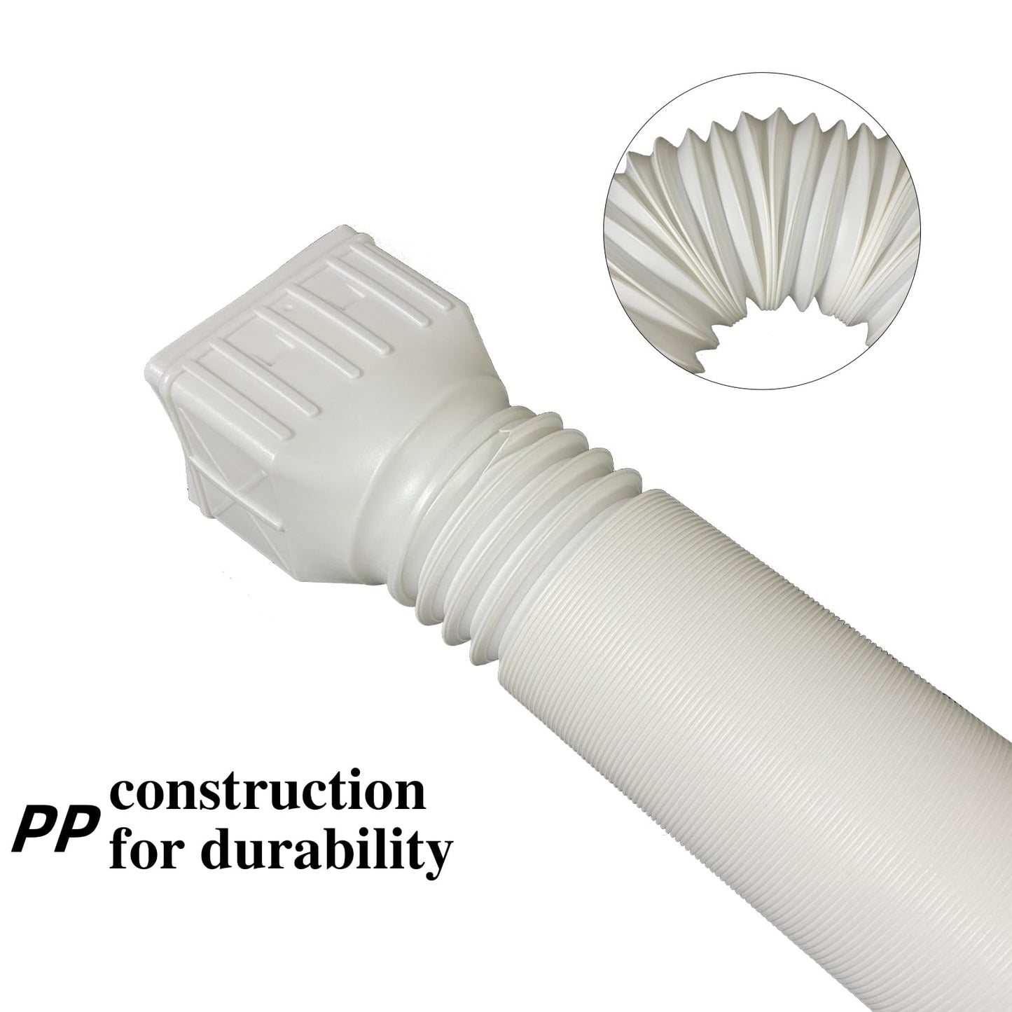 3 pack Flexible Rain Gutter Downspout Extensions,Drain Downspout Extender,Gutter Extension Flexible,Down Spout Drain Extension Pipes,Extendable from 21 to 60 Inches (3pcs brown)