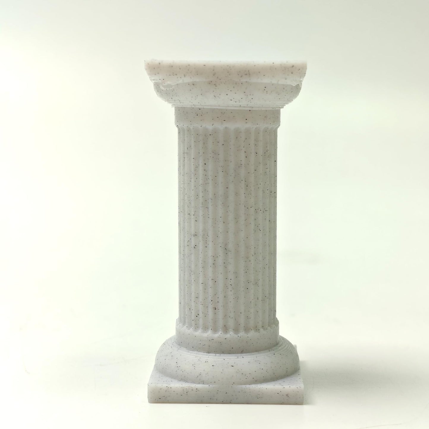 LuckyVin Miniature Roman Columns and Fountain Set, 3D Printed 1:12 Scale Garden Decor, Gray Micro Landscape Accessories for Diorama, Tabletop Terrain and Model Displays (Marble)