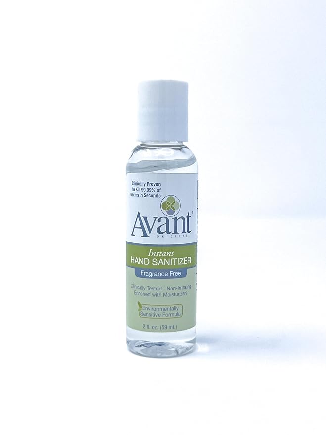 Avant Fragrance Free Hand Sanitizer, 2oz Bottle, 24-Pack…