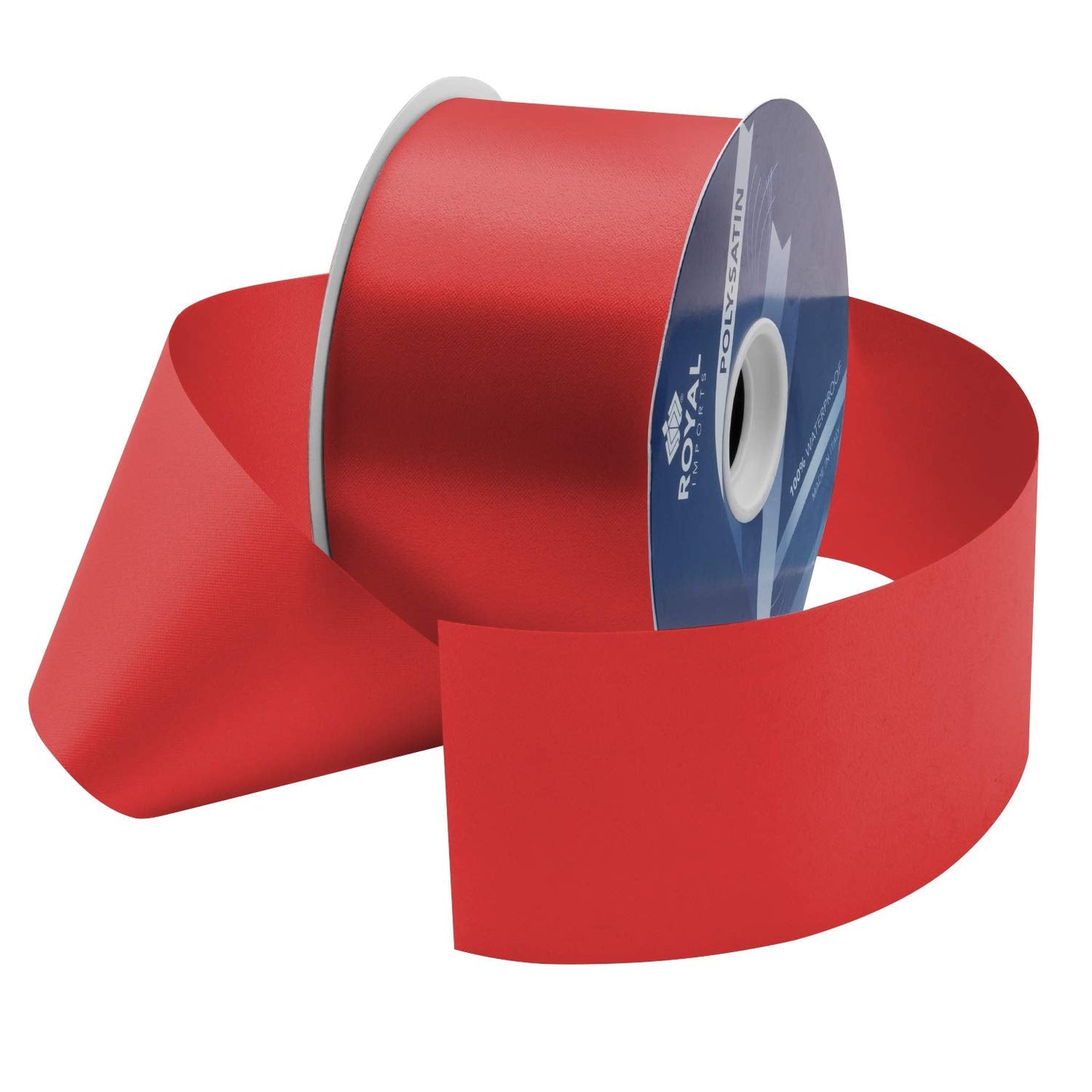 Royal Imports Red Satin Ribbon 2.75 Inch (#40), 100 Yards – Poly Satin Ribbon for Flower Bouquets, Crafts & Gift Wrapping – Made in Italy