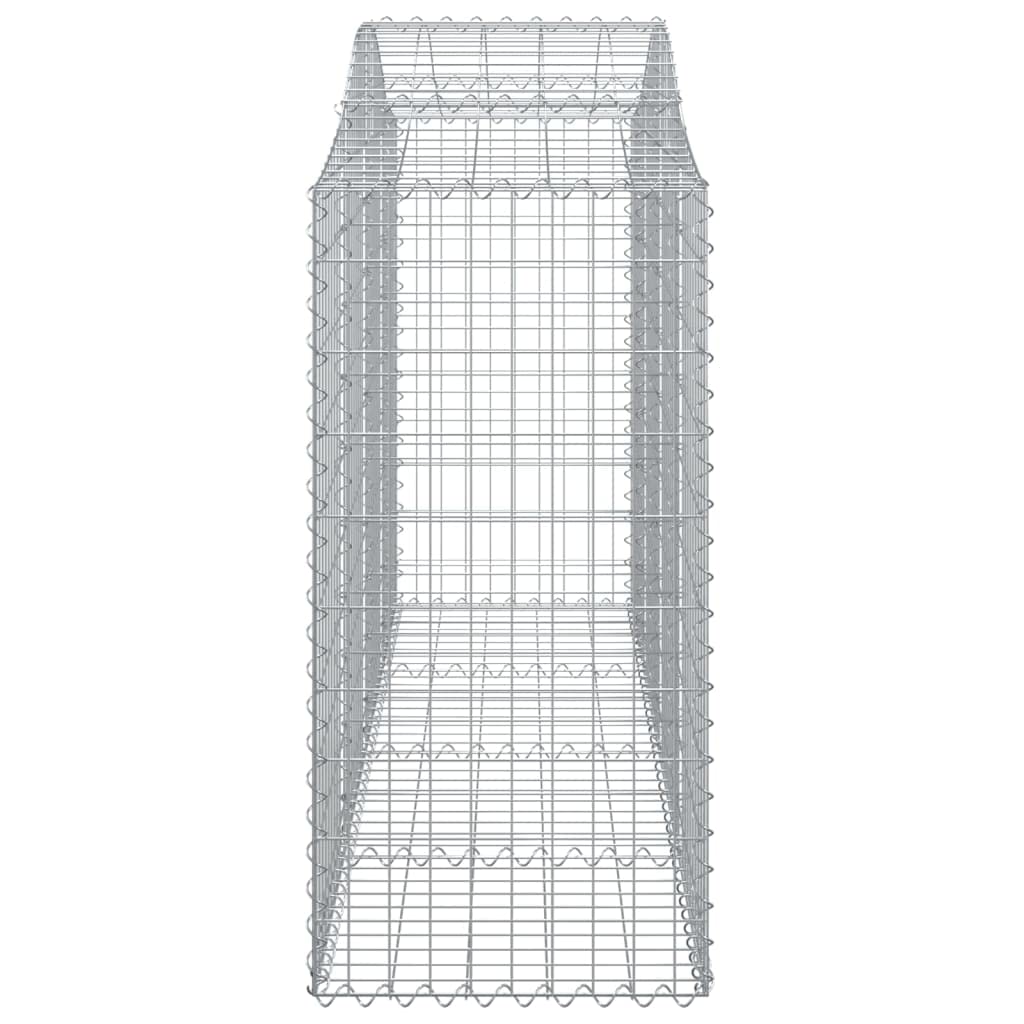 Mazoravella Gabion Basket Silver Galvanized Iron Rectangular 78.7 x 19.7 x 47.2 in Outdoor Garden Planting Container for Patio Retaining Walls and Decorative Landscaping