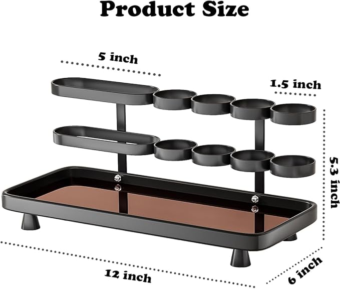Toothbrush Holders for Bathrooms, Metal Electric Toothbrush and Toothpaste Organizer, Vanity Countertop Bathroom Accessories Organizer Storage, Black