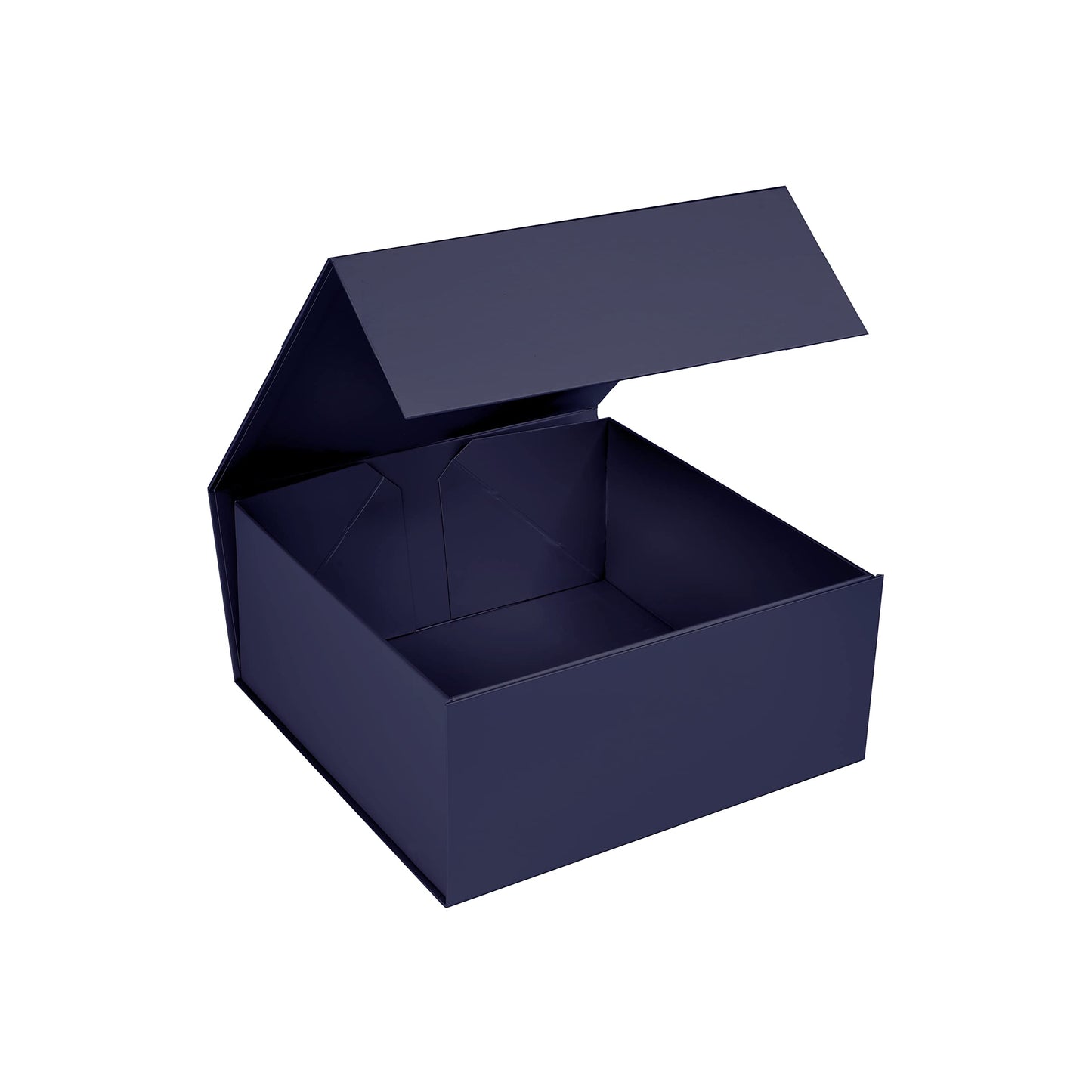 CECOBOX - Gift Boxes with Lids for Presents 6"x6"x2.75" - Matte, Collapsible Magnetic Closure Gift Box - Groomsmen & Bridesmaid Proposal Boxes, Wedding, PR, Birthdays, Holidays (Navy)