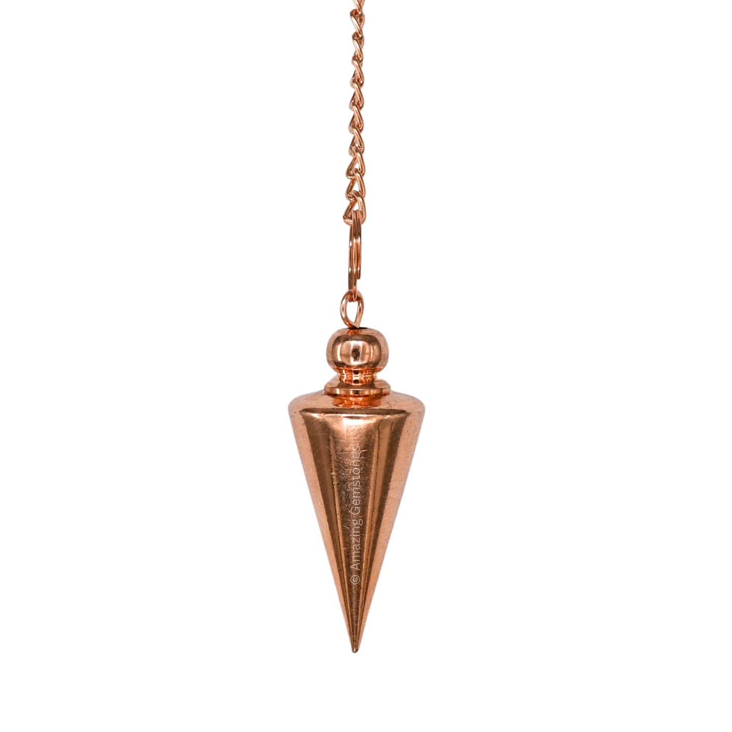 Amazing Gemstone Healing Metal Pendulums for Divination, Copper Cone with Ball Head Steel Copper Pendulum High Energy Pendulo de Bronce Pendulos de Mesa MP86