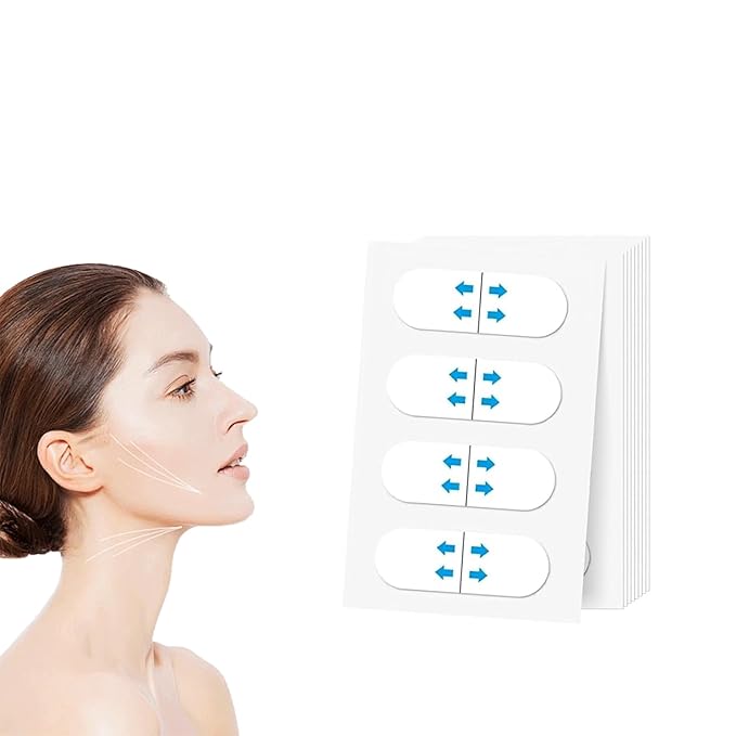 Invisible Face Lift Tape - 60 PCS Instant V-Shape Lift Patches for Jawline, Neck & Eyes | Waterproof Wrinkle-Smoothing Tape for Sagging Skin & Double Chin