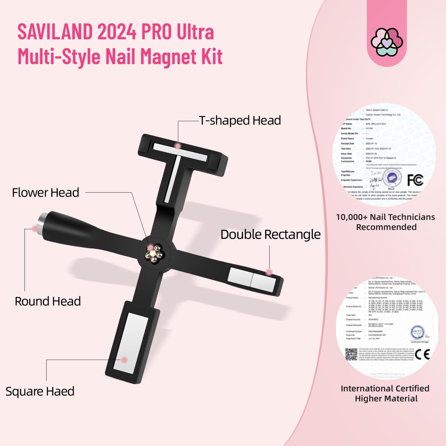 SAVILAND 3 Sets Nail Stand: Magnetic Nail Holder for Painting Nails with Reusable Putty 40pcs Nail Stand for Press On Nails Cat Eye Polish Magnet Set 2024 5 in 1 Multi-Function Cat Eye Nail Magnet