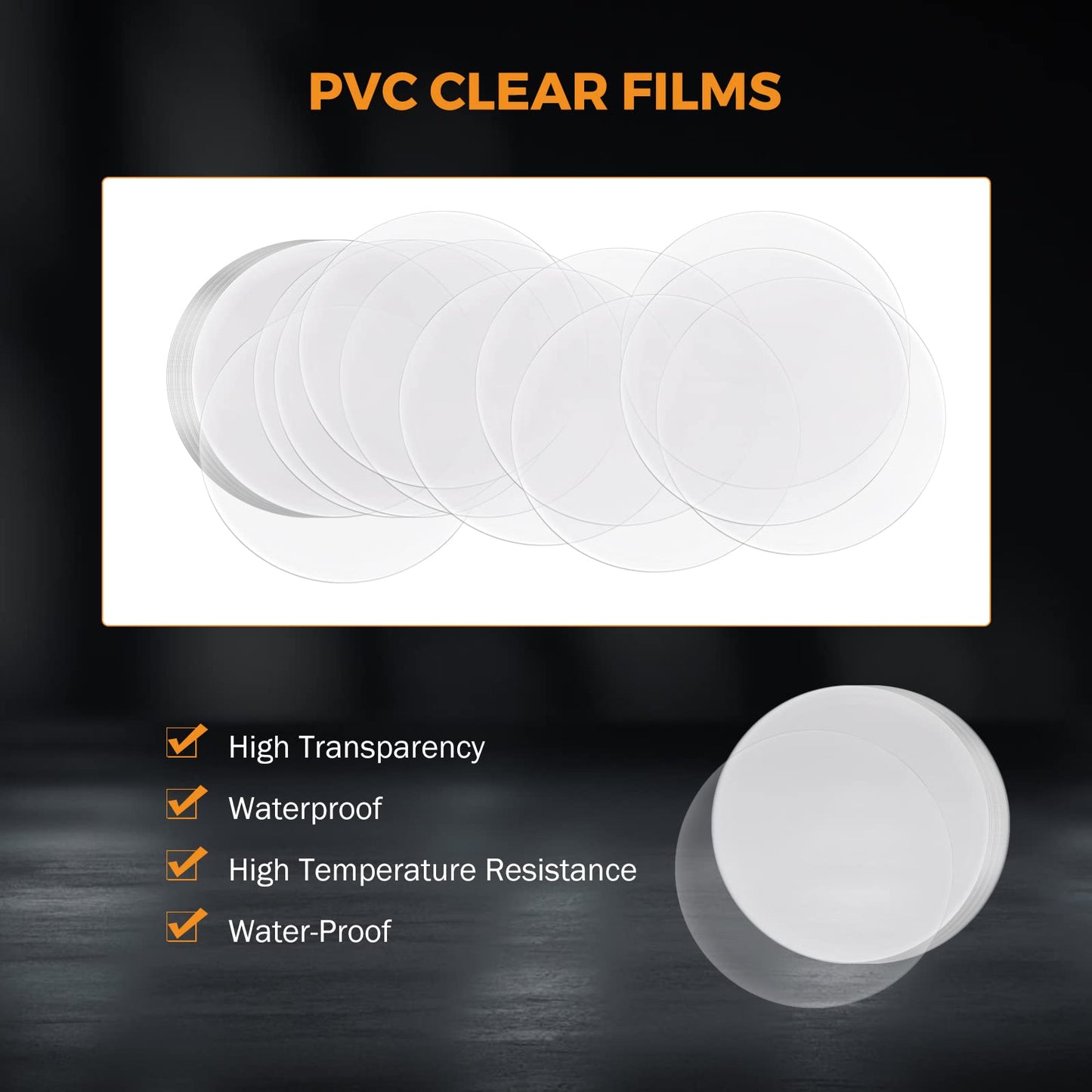 BEAMNOVA 200 Sets of Button Parts Supplies 58mm / 2.28 in (Approx. 2-1/4 inch) for Round Button Maker Machine Pin Maker, Every Set Includes Tinplate Top, Plastic Clip Bottom & Plastic Film