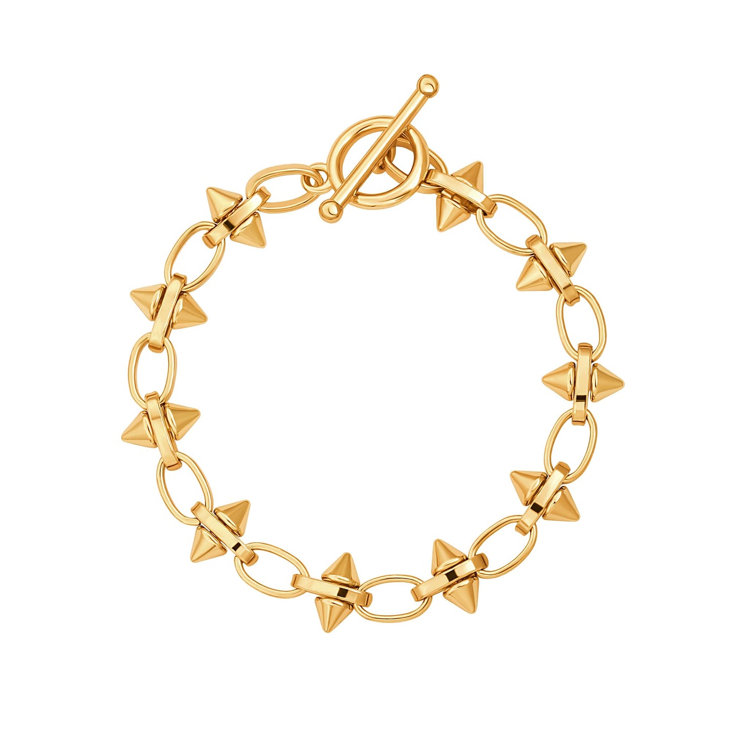 SOFYBJA Dainty 18K Gold Riveted Link Bracelet for Women Personal Oval Link Bracelet Layered Jewelry