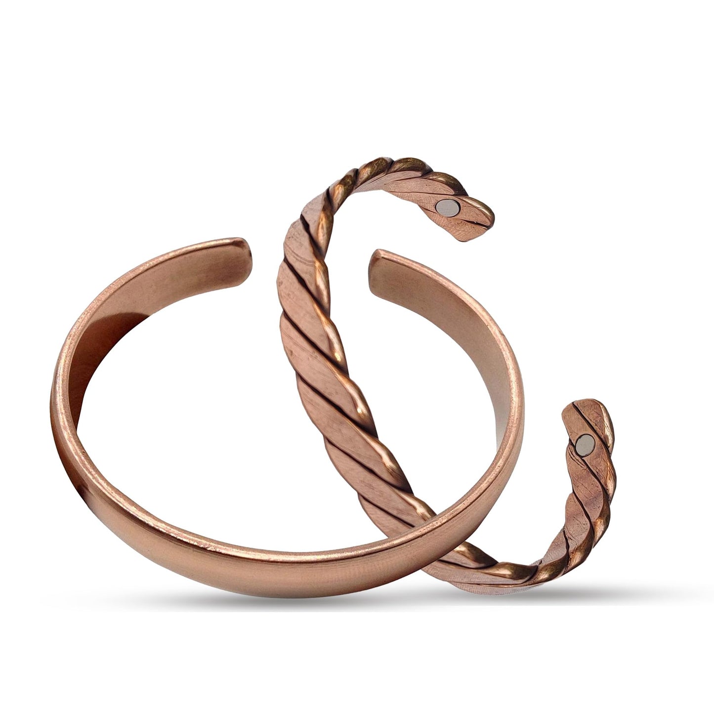 Wonder Care WC 100% Pure Copper Bracelet for Men & Women Solid Copper Cuff Adjustable size for gift Rakhi for brother Bhaiya Bhabi Rakhi Set Jewelry Gift