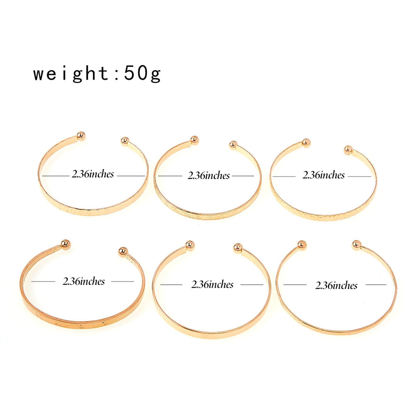 FUNOJOY Bangle Bracelets Set for Women, Multi Layer Stackable Cuff Bracelets, Boho Open Adjustable Bangle Jewelry Gift for Her
